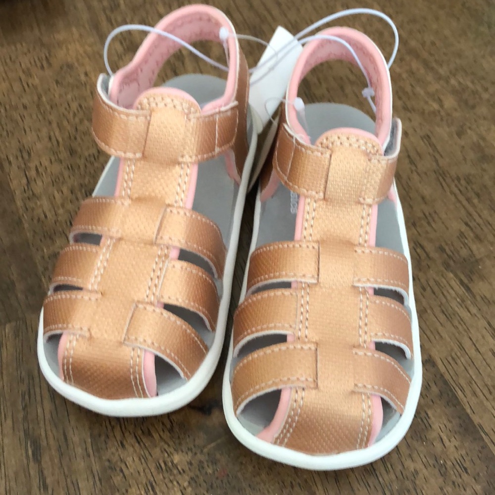 See Kai Run Basics Posey Rose Gold Sandals NWT